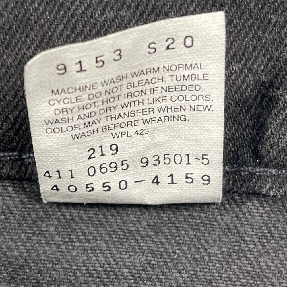 VTG 90's Orange Tab‎ Levis 550 Mens Black Relaxed Fit Tapered Jeans 38(36.5)x34